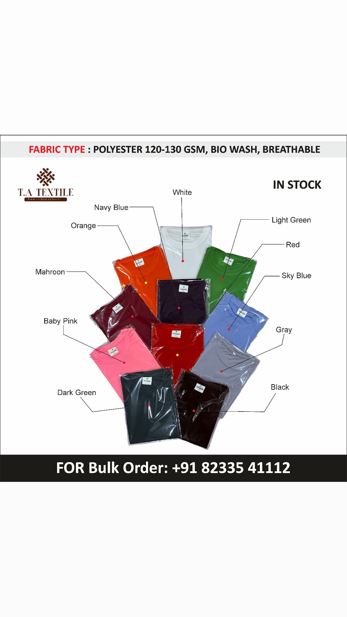 T-Shirts — custom printed by T.A Textile